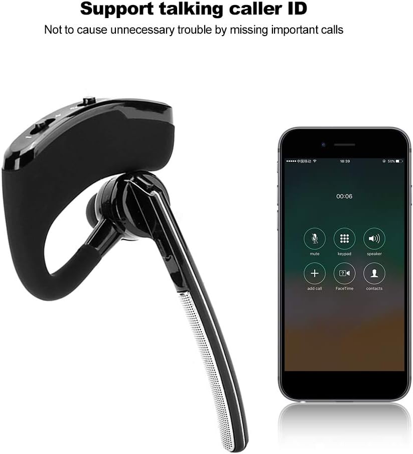 Audífono Bluetooth Manos Libres — Cancelación de Ruido Profesional